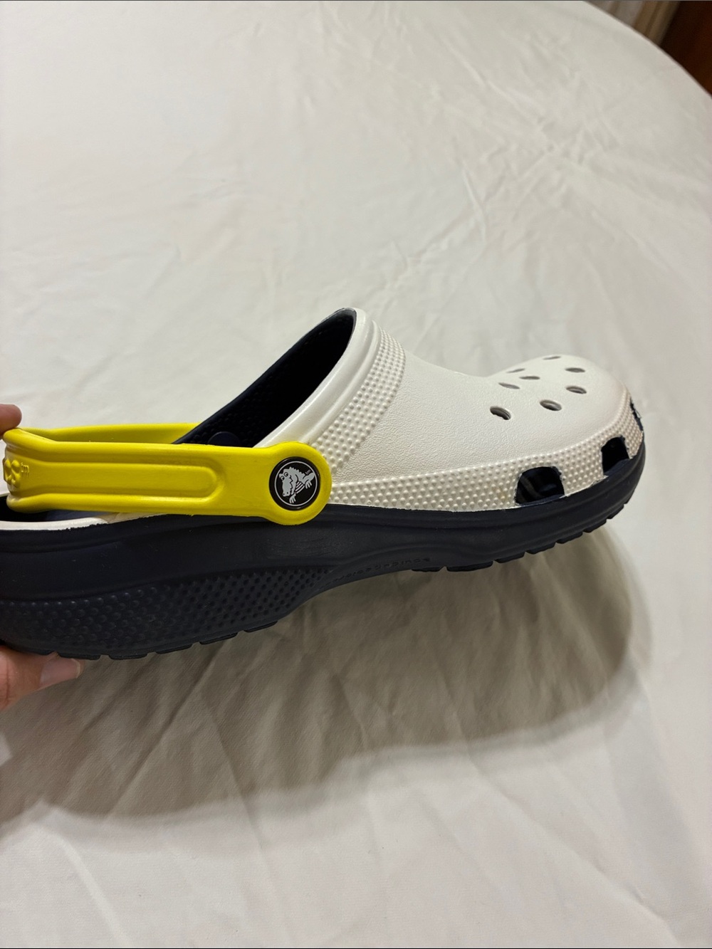 Unisex Crocs Classic Sport Clog (Navy/White/Yellow) - Picture 12 of 12